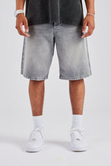 Denim Bermuda Jorts - Washed Grey