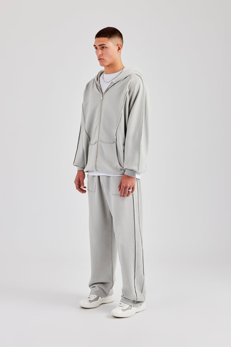 Exposed Seam Tracksuit - Ash Grey