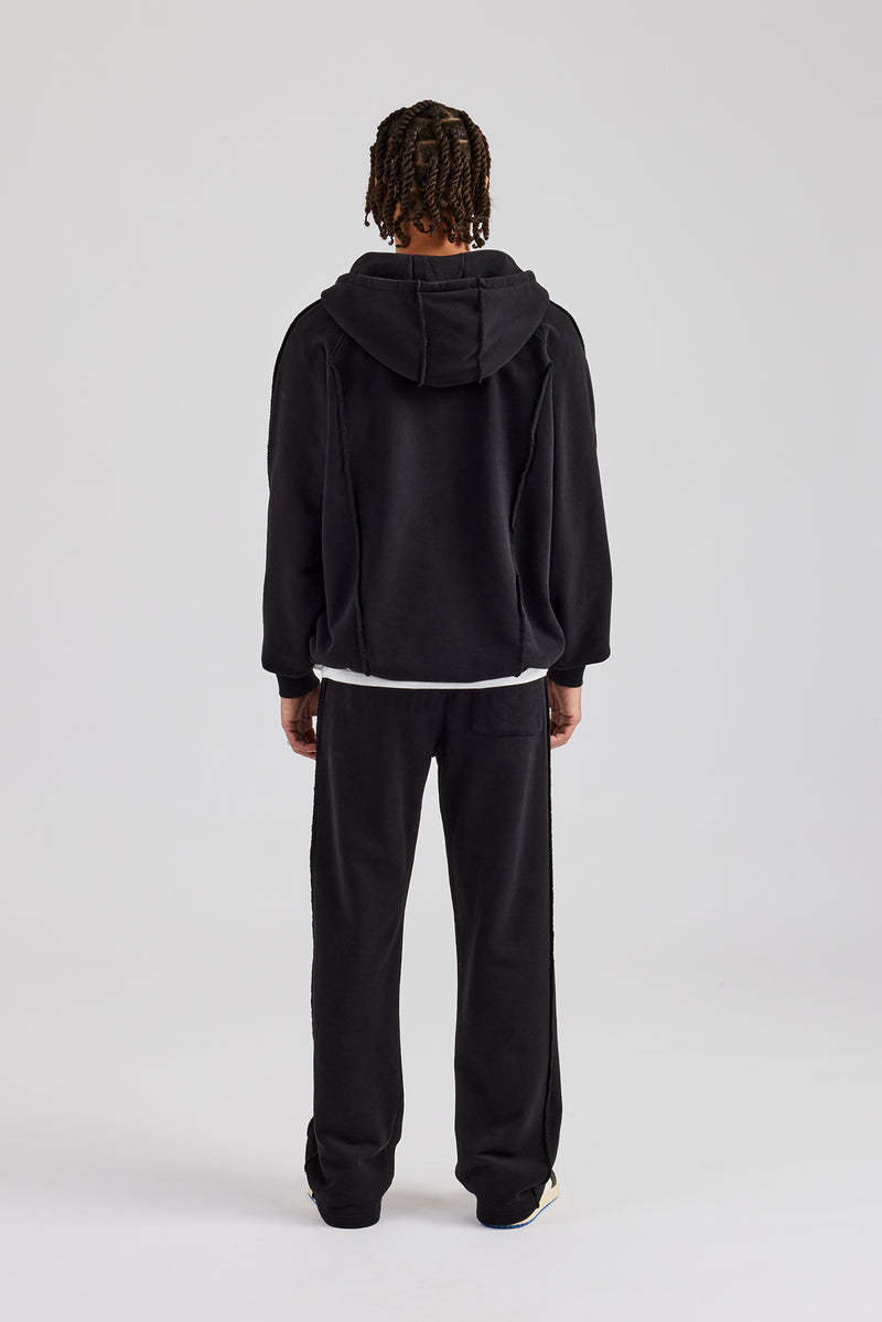 Exposed Seam Tracksuit - Black