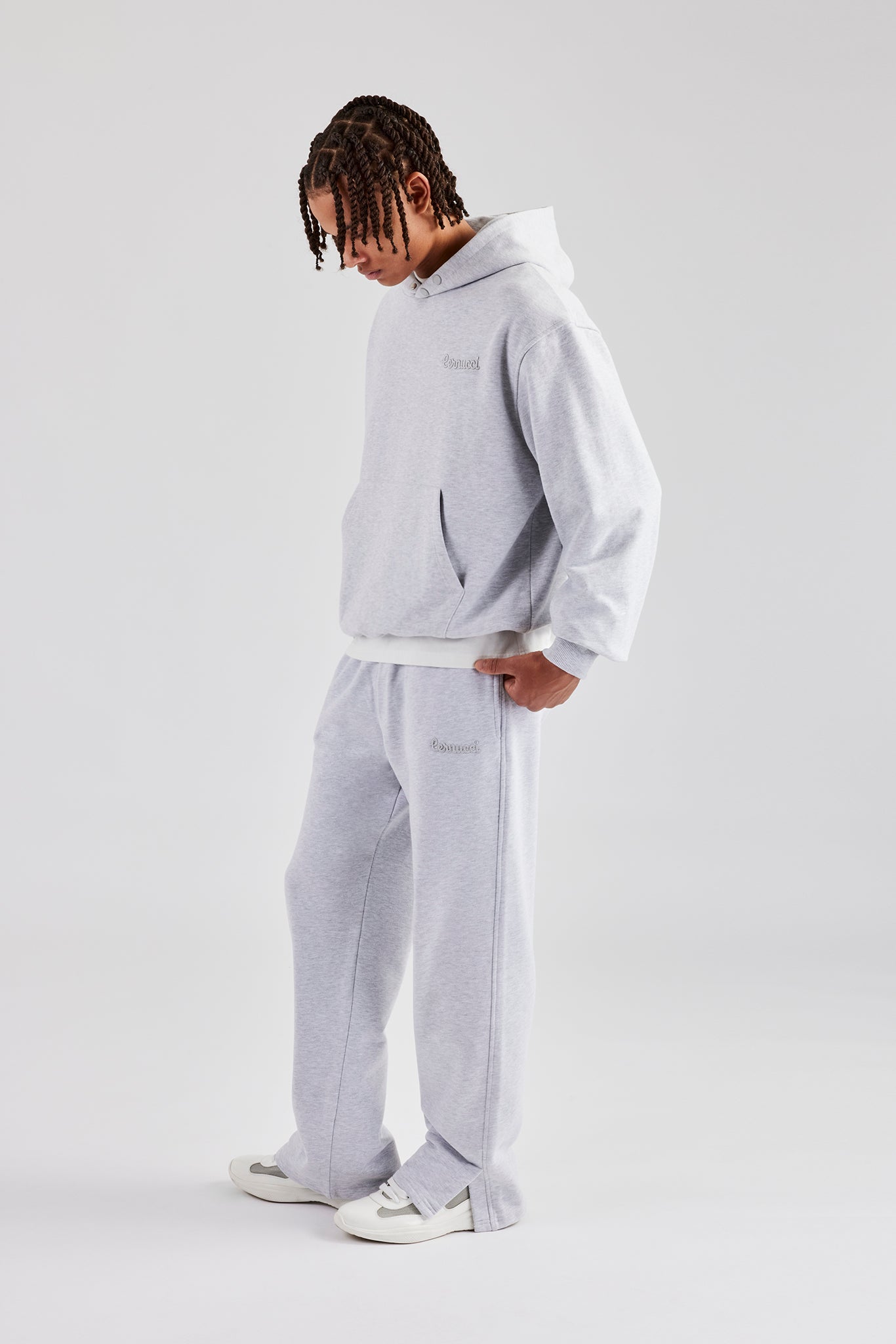 Tonal Oversized Tracksuit - Ash Grey | Mens Sets | Shop Tracksuits