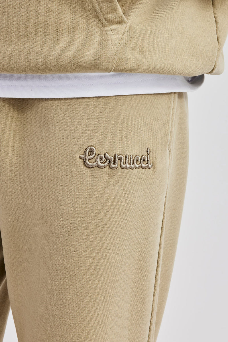 Tonal Split Hem Jogger - Taupe