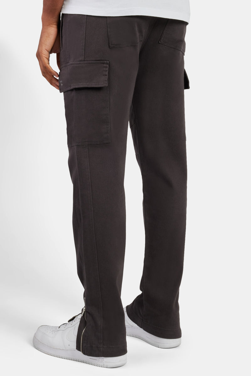 Zip Hem Cargo Trouser - Chocolate