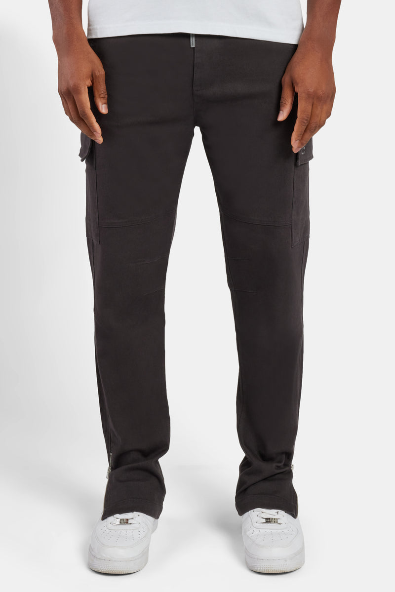 Zip Hem Cargo Trouser - Chocolate