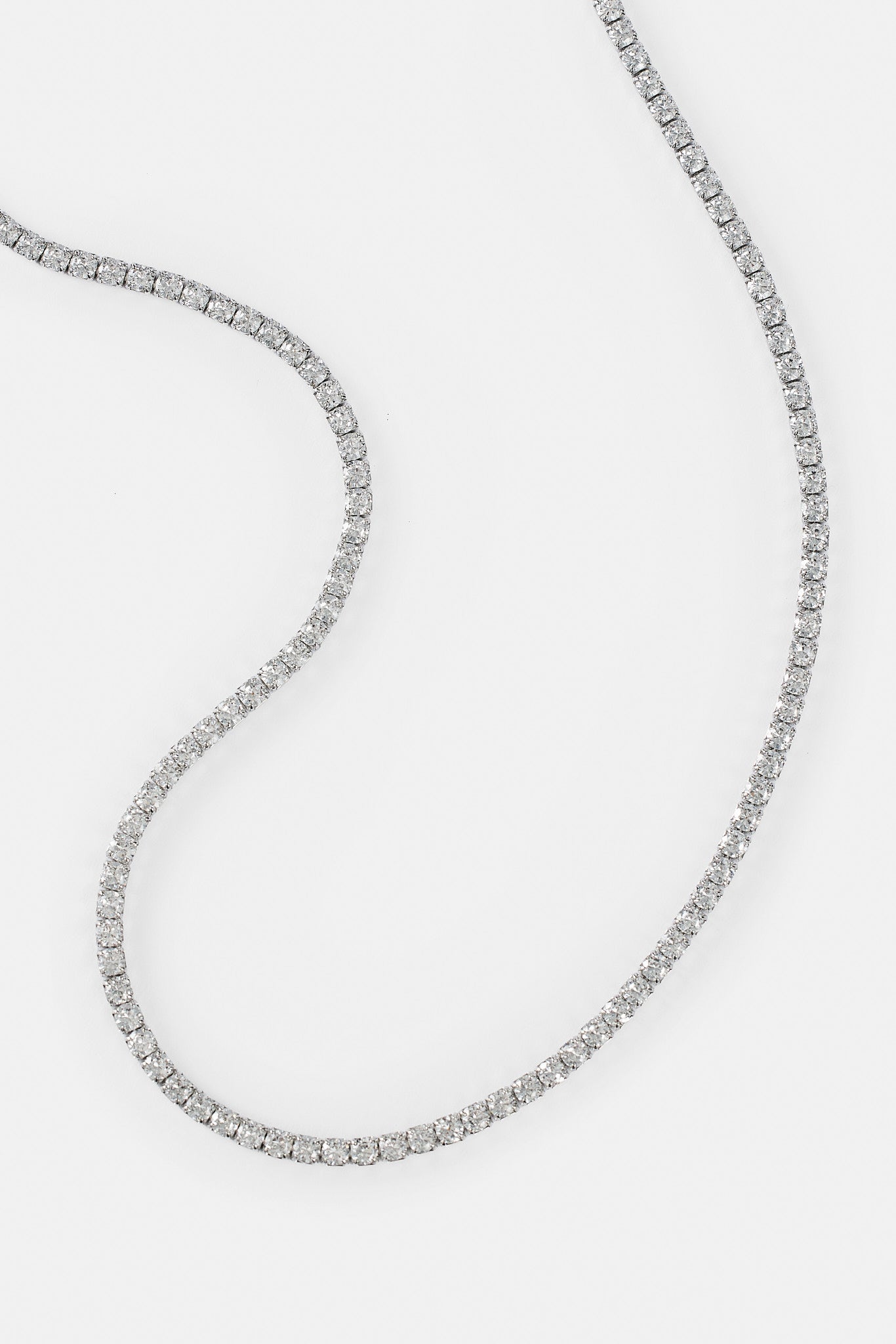 Womens 2.5mm Micro Tennis Chain - White Gold | Womens Chains