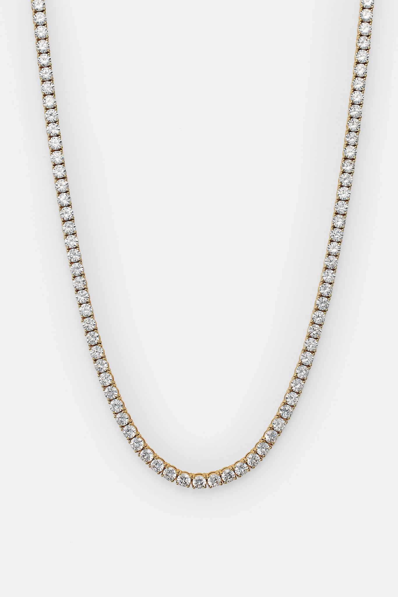 Womens 5mm Tennis Chain - Gold