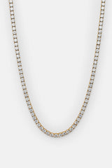 Womens 5mm Tennis Chain - Gold