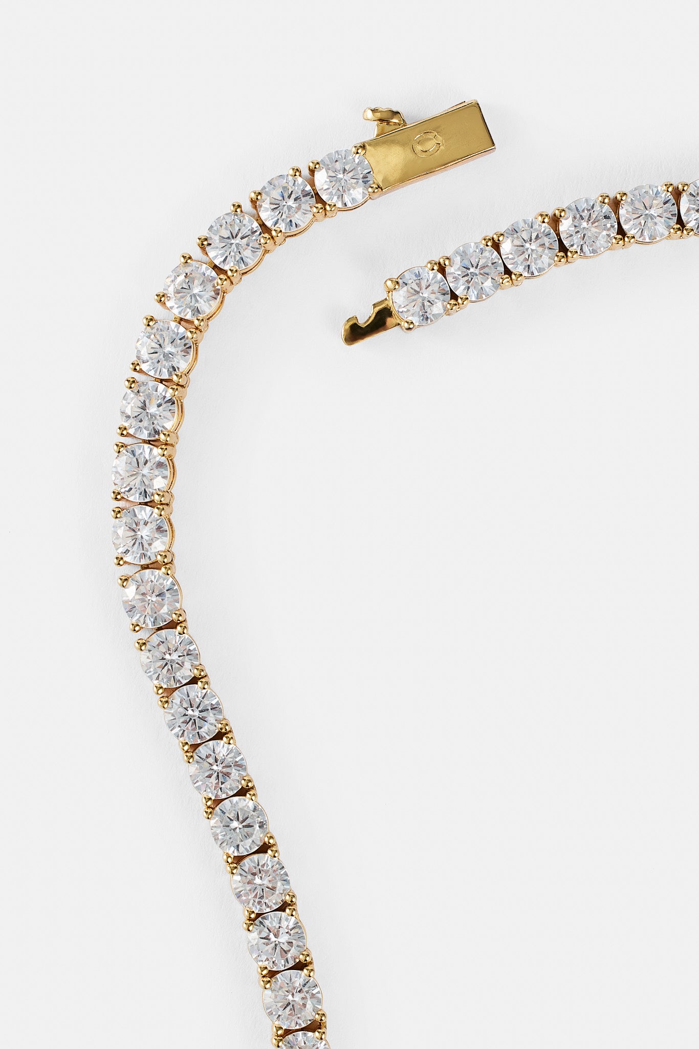 Womens 5mm Tennis Chain - Gold