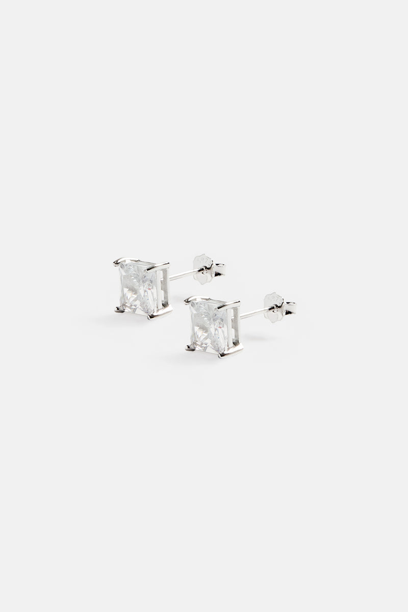 6mm Square Cut Stud Earrings