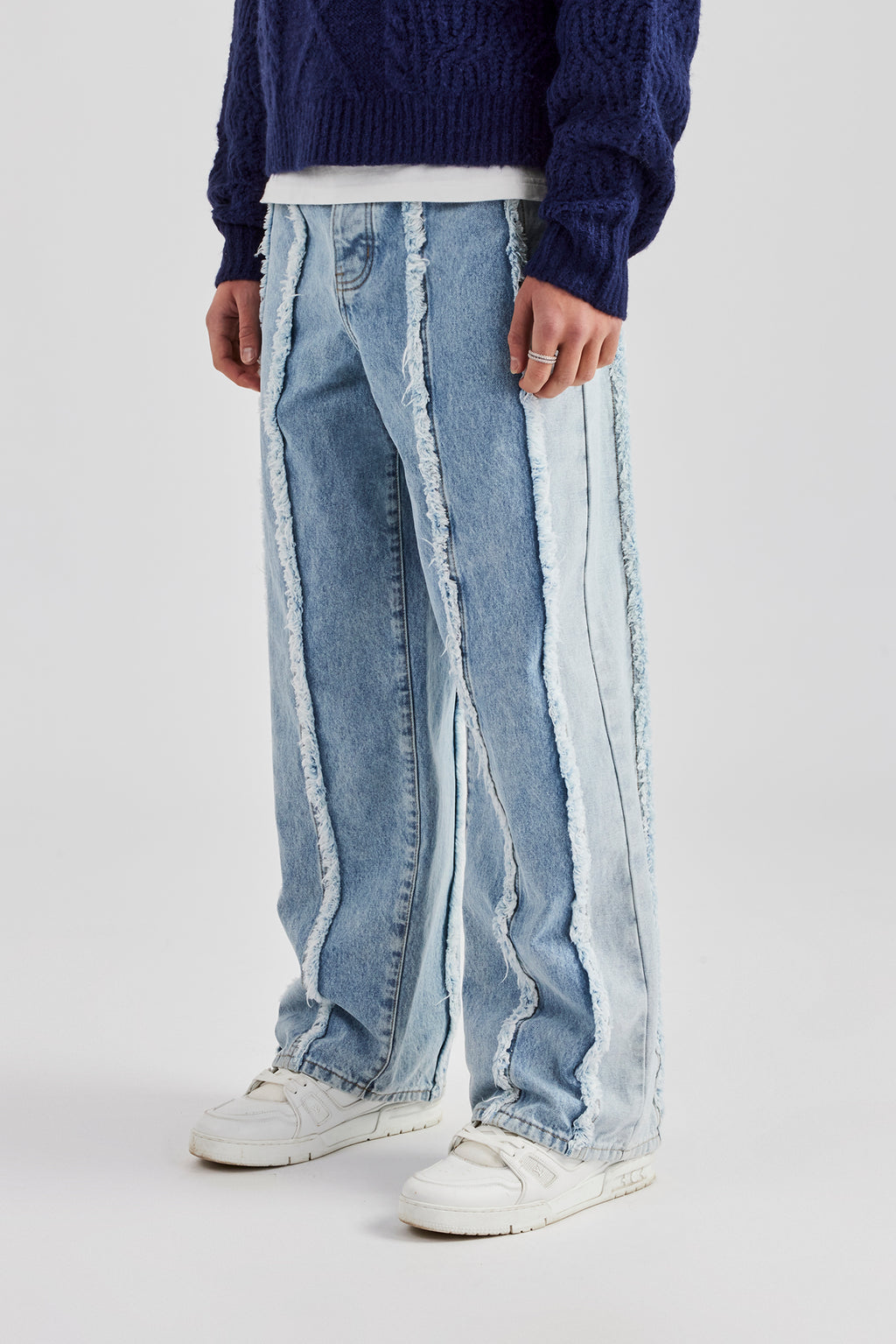 Two Color Jeans Two Tone Denim Stacked Jean - Light Blue | Mens Denim | Shop Denim ...