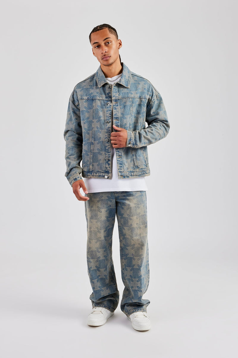 Etched Baggy Fit Jean and Jacket - Antique Wash