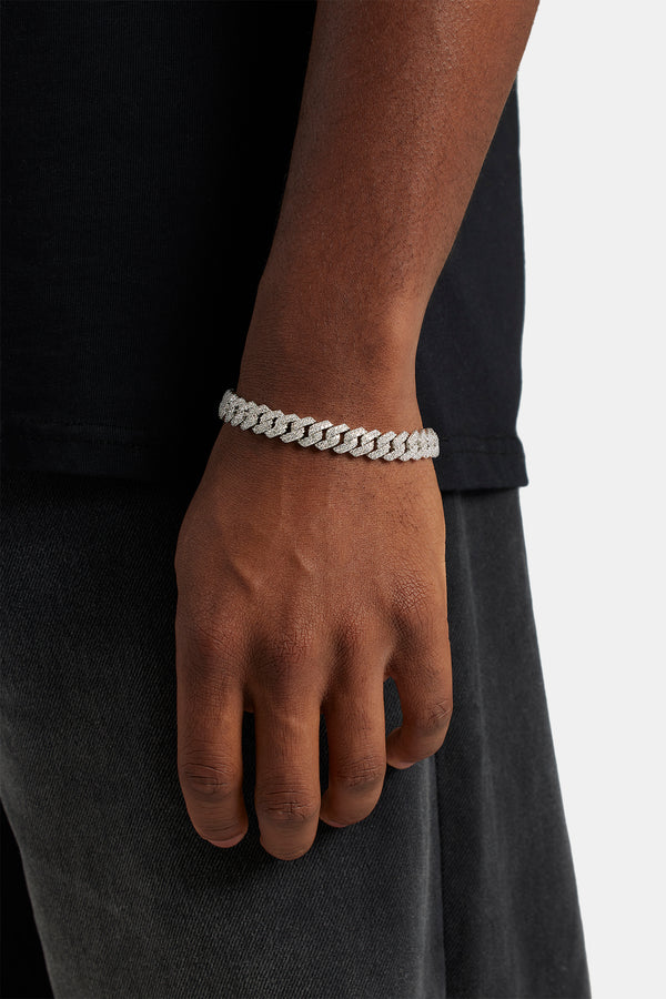 10mm Iced Prong Link Bracelet