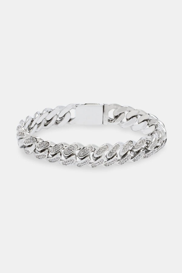 12mm Iced Cuban Link Bracelet