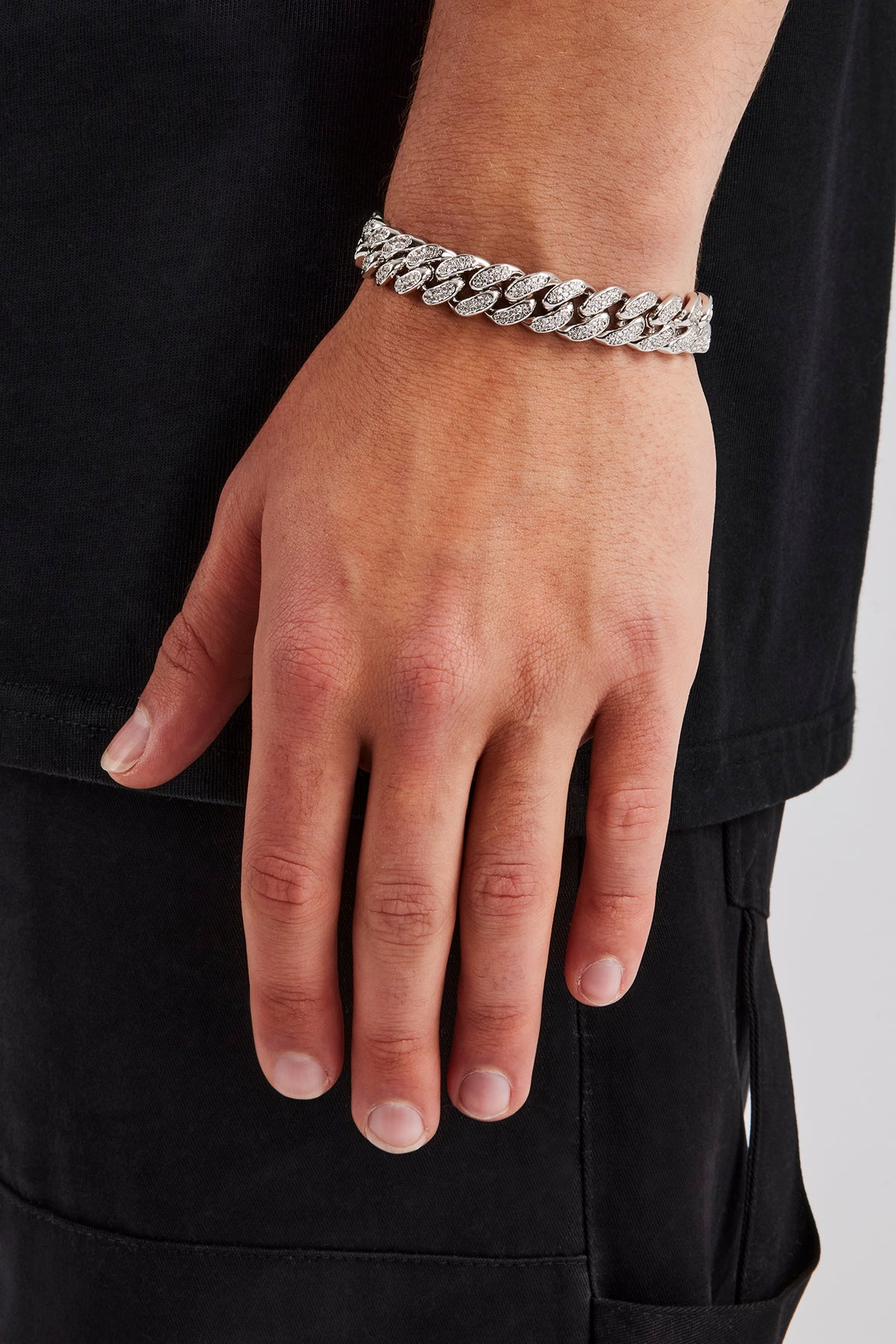 Iced Cuban Link Bracelet - 12mm - White – Cernucci US