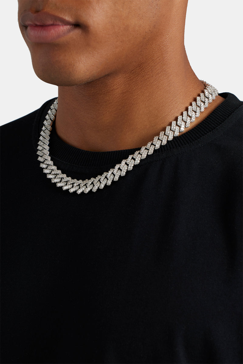 14mm Baguette Prong Cuban Chain – Cernucci US - Main Image