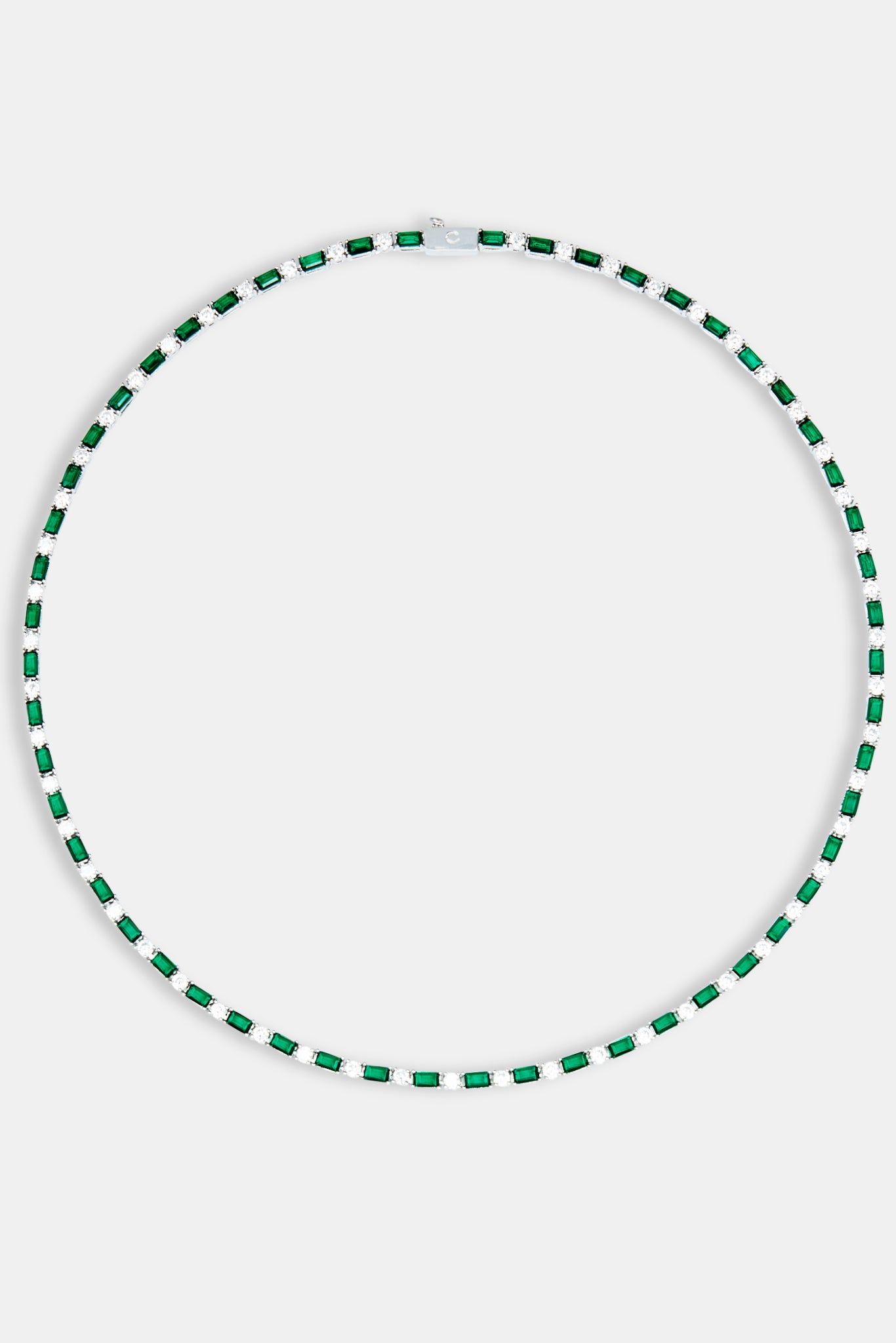2mm Green And White Tennis Chain