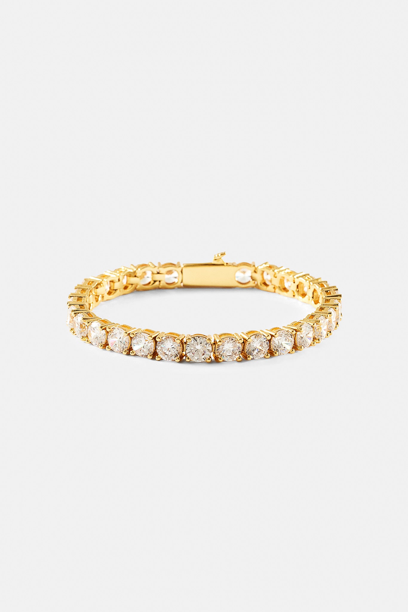 Womens 5mm Tennis Bracelet - Gold