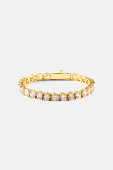 Womens 5mm Tennis Bracelet - Gold