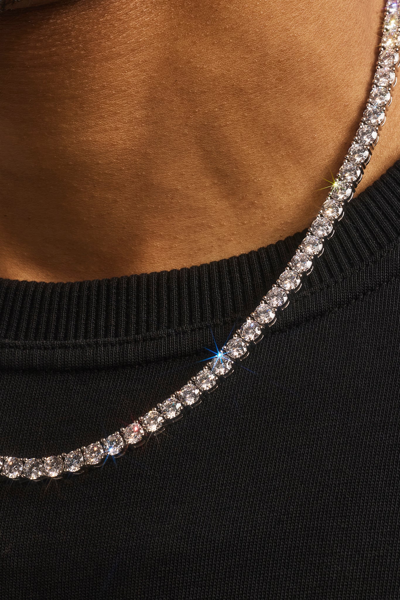 5mm Tennis Chain & Bracelet - White