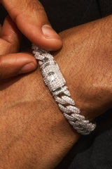 Iced Cuban Bracelet - 8mm - White
