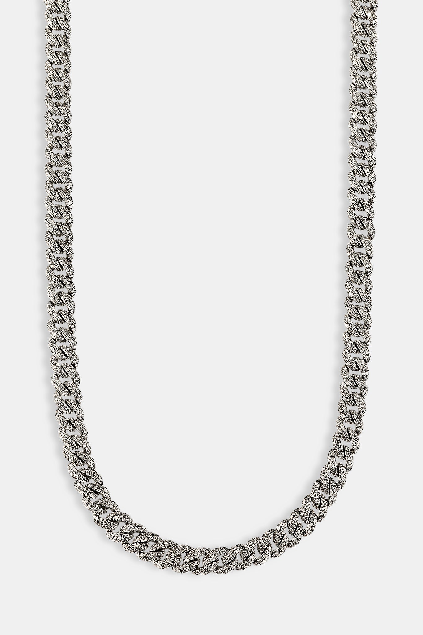 Iced Cuban Chain & Bracelet Set - 8mm - White