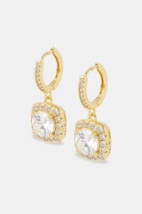 Square Drop Earrings - Gold