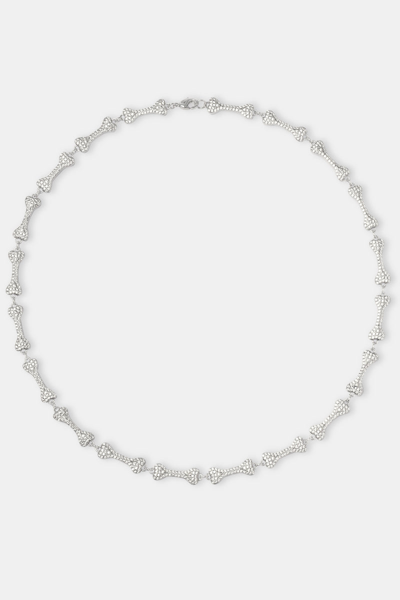 Iced Bone Chain - White