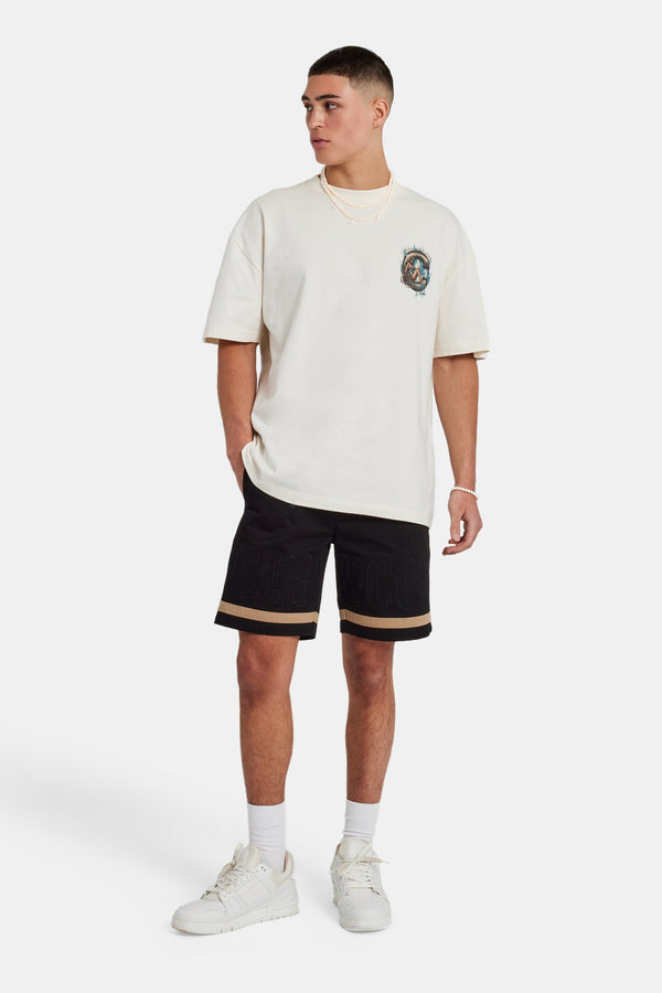 Washed C Graphic Oversized T-Shirt - Off White