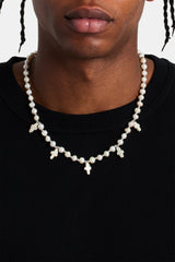 Freshwater Pearl Cross Necklace