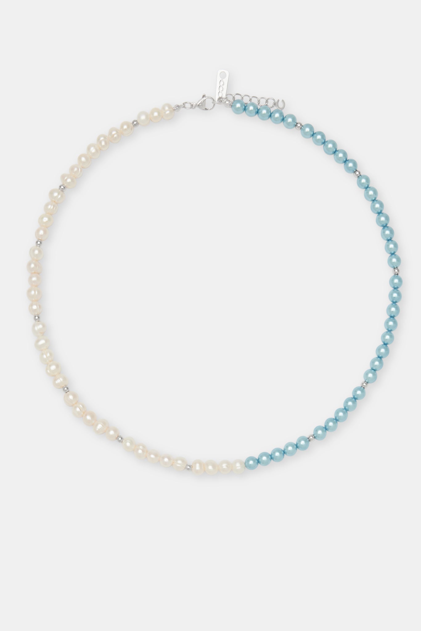 Freshwater Pearl & Blue Pearl Necklace - 6mm