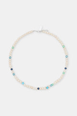 Freshwater Pearl Blue Star Motif Necklace