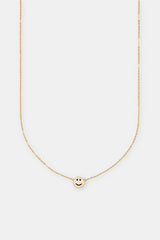 Iced Happy Face Motif Necklace