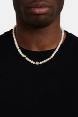 Iced Motif Freshwater Pearl Necklace