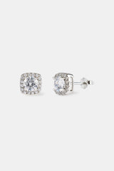 7mm Iced Cluster Stud Earrings
