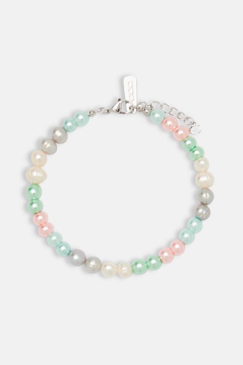 Multi Colour Freshwater Pearl Bracelet - 6mm