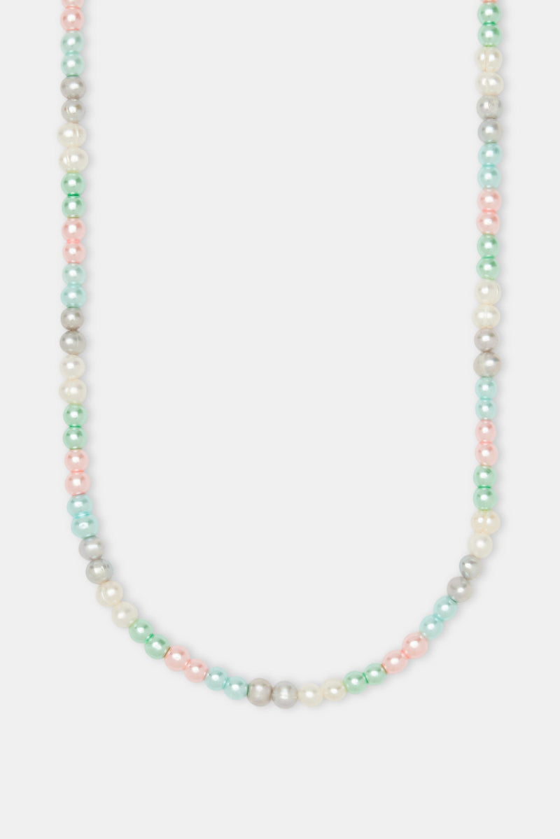 Multi Colour Freshwater Pearl Necklace - 6mm