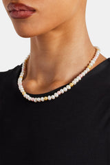 Pink & Lemon Freshwater Pearl Necklace - 6mm