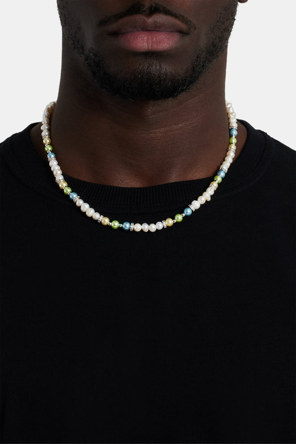 Freshwater Pearl Bead & Ice Necklace