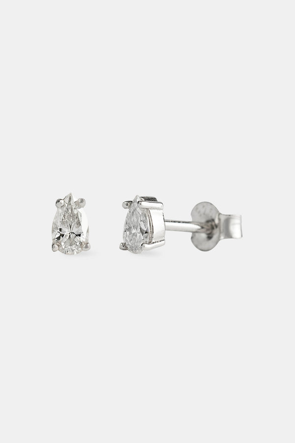 Moissanite Pear Stud Earrings - 5mm