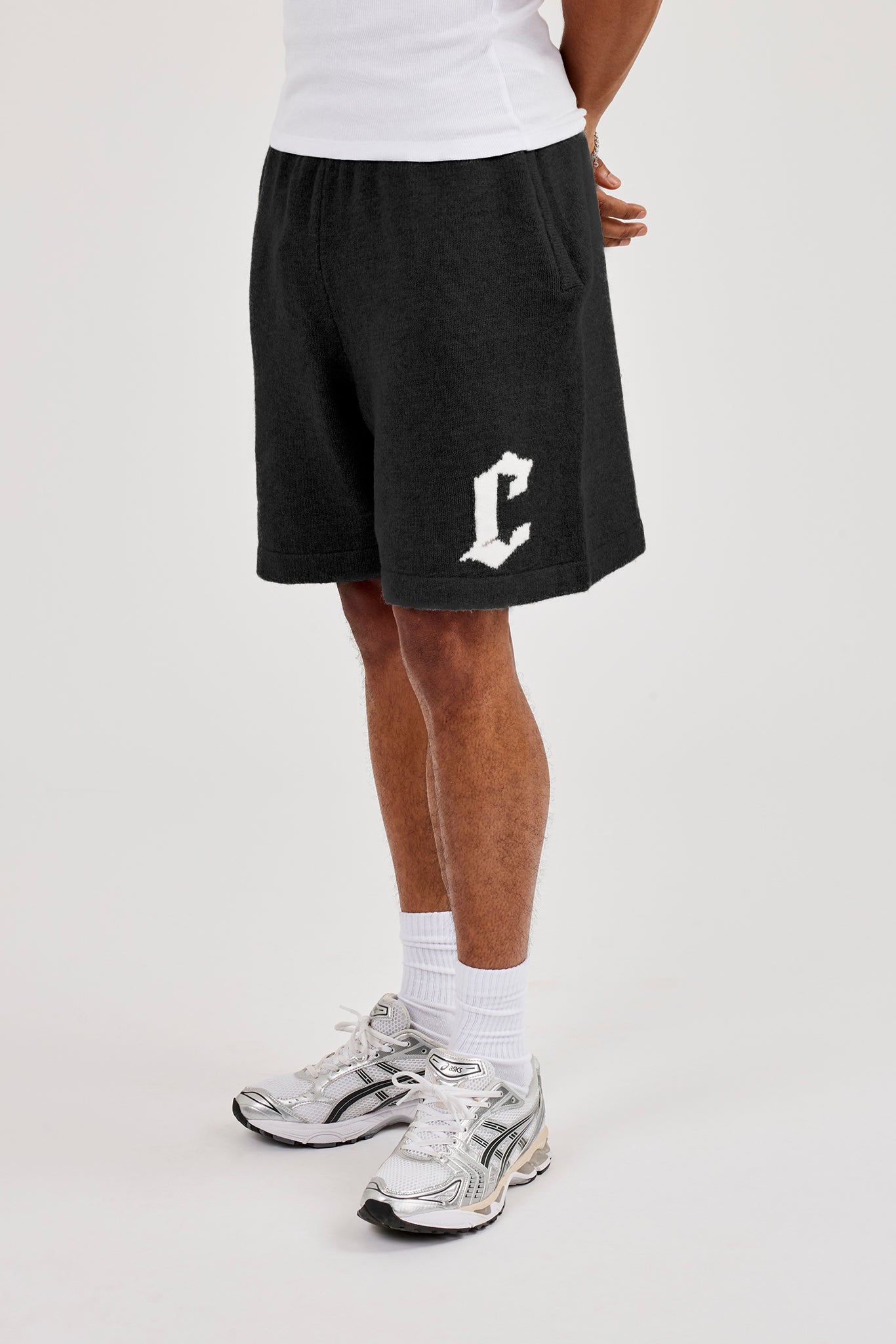 Mens C Knitted Relaxed Short - Black