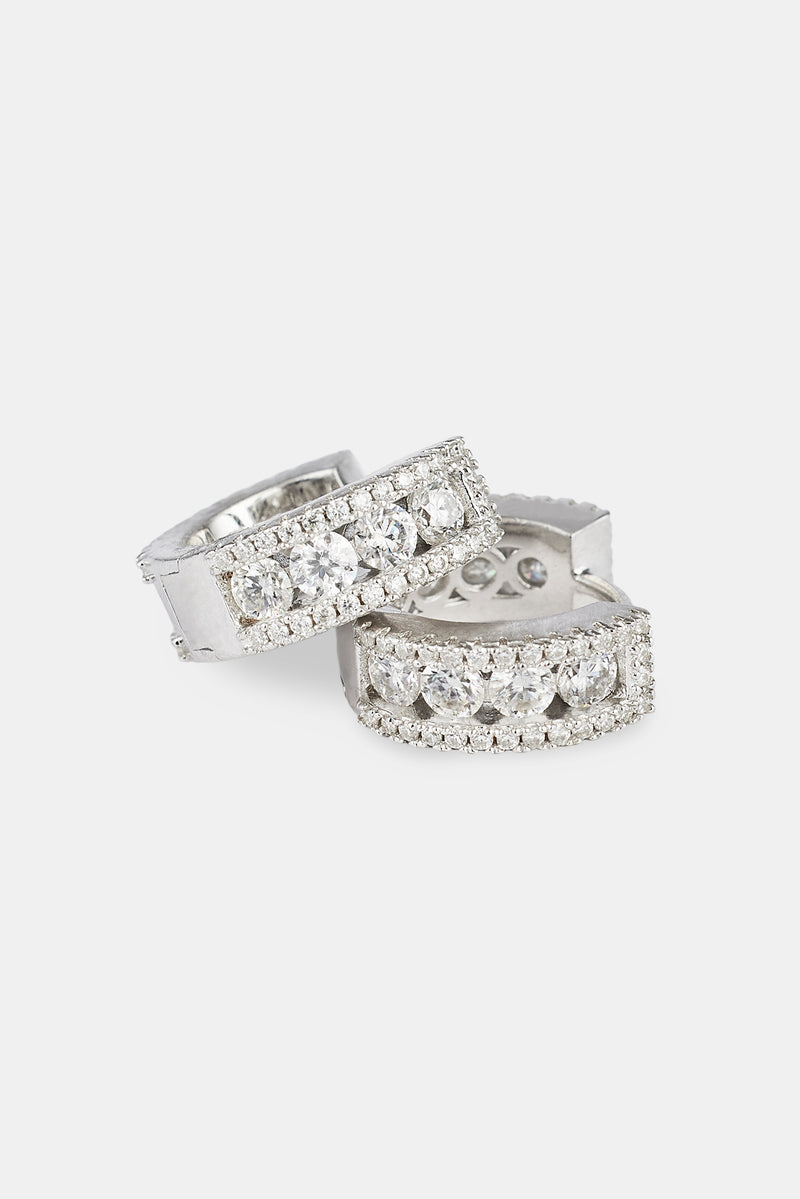 Moissanite Huggie Earrings