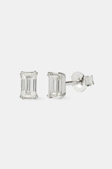 Moissanite Baguette Stud Earrings - 5mm