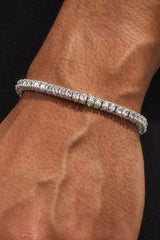 3 Sided Tennis Bracelet - 5mm - White