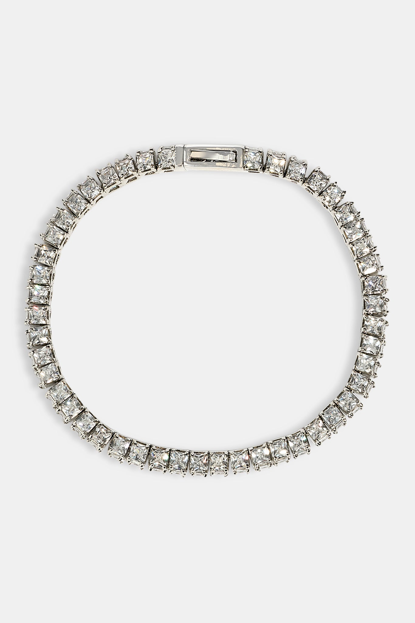 3 Sided Tennis Bracelet - 5mm - White