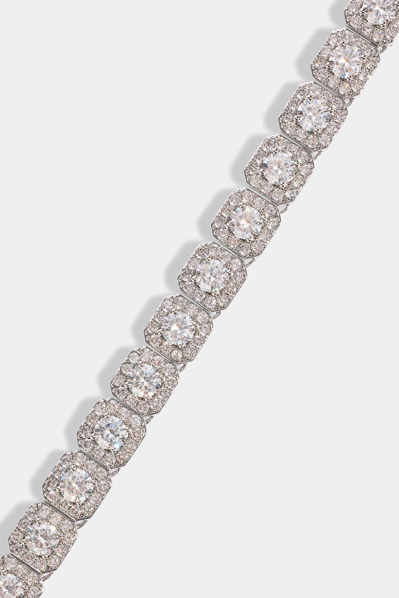 Clustered Tennis Chain - 10mm - White – Cernucci US