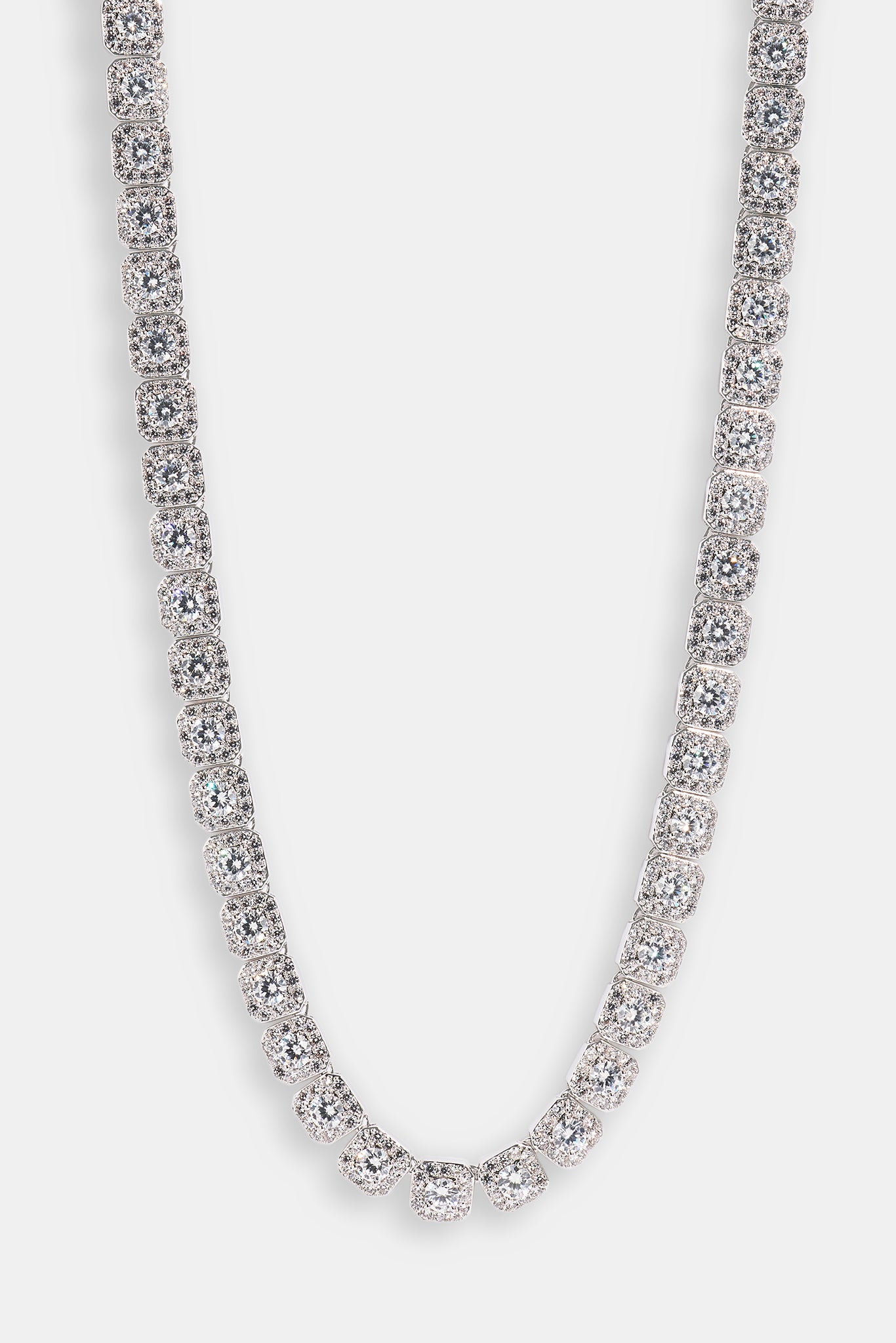 Clustered Tennis Chain - 10mm - White – Cernucci US