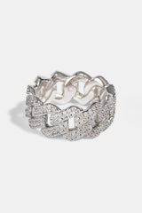 Prong Cuban Ring - 10mm - White