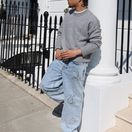 Nylon Panelled Track Jacket & Short Set - Light Grey | Mens Sets