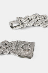 Prong Cuban Link Chain - 19mm - White