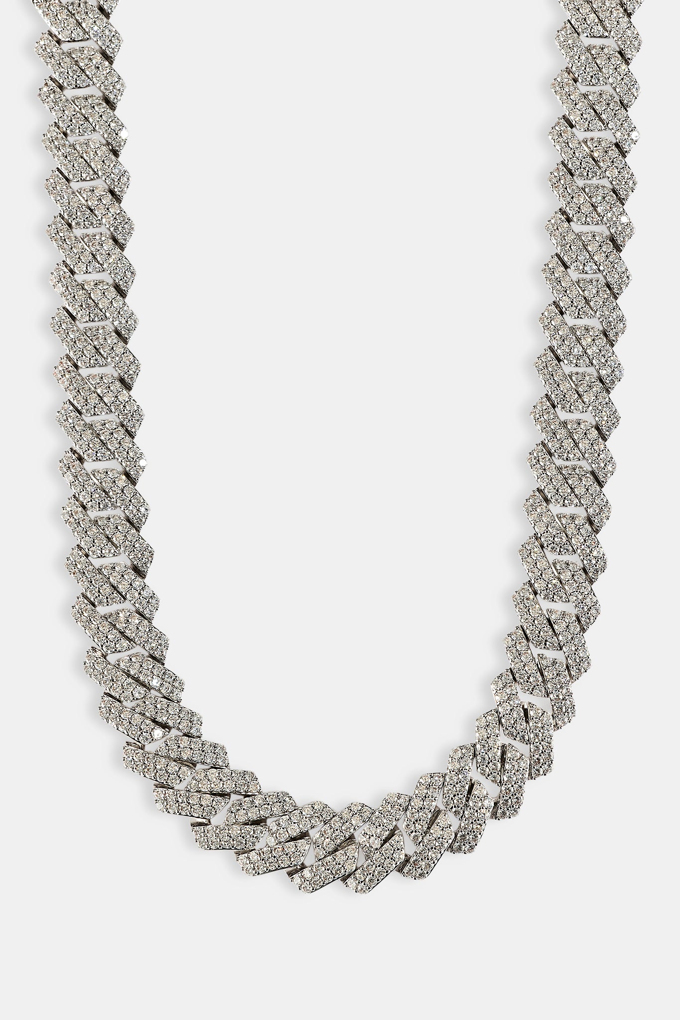 Prong Cuban Link Chain - 19mm - White