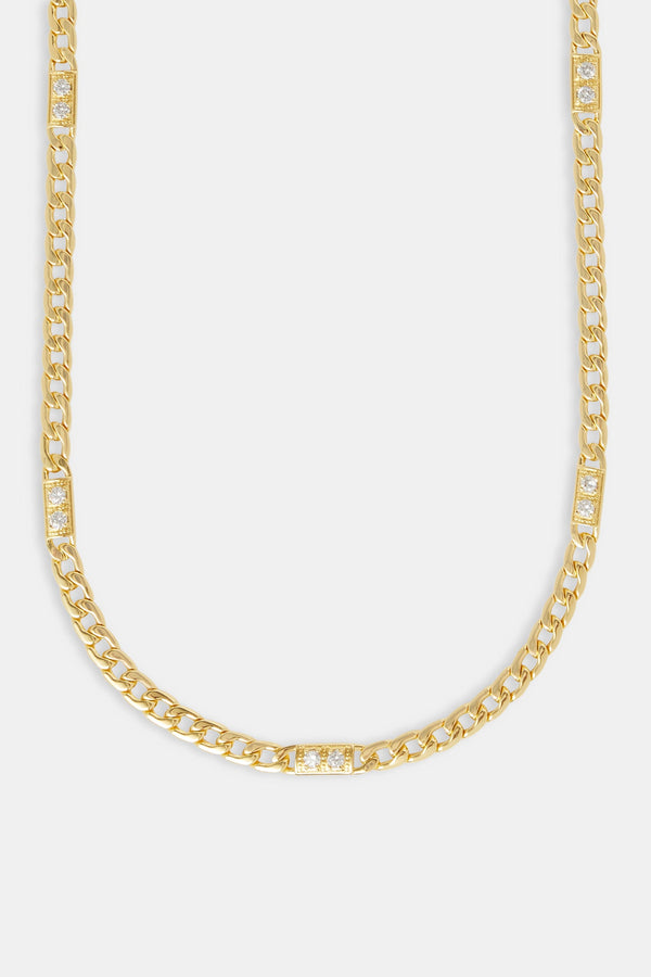 6mm Cuban CZ Panel Chain